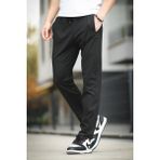 Oksit Dalgıç Scuba Kumaş Slim Fit Erkek Eşofman Altı Dikiş Detaylı Cepli Düz Paça - XL - Siyah