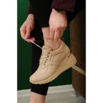 Oksit Darcia Kalın Topuklu Kadın Sneaker - Camel