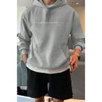 Oksit Dreamer Ön Yazı Baskılı Erkek Sweatshirt - Gri