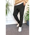 Oksit Fico Dalgıç Scuba Kumaş Slim Fit Dikiş Detaylı Düz Paça Eşofman Altı 001 siyah