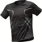 Oksit Fusto Mikro Polyester Slim Fit Kısa Kol Erkek Sporcu Tshirt Trend Siyah Renkli - 2XL