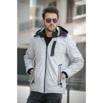 Oksit Majuro Outdoor Su Soğuk Rüzgar Geçirmez Içi Kürklü Dolgulu Softshell Erkek Dağcı Kampcı Kayakcı Montu - Taş
