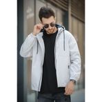 Oksit Mmx Baskılı Suya Dayanaklı Slim Fit Erkek Kapüşonlu Mevsimlik Mont Yağmurluk