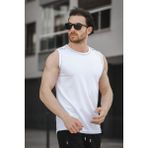 Oksit Mozi Mikro Polyester Slim Fit Erkek Atlet Performans Antrenman İçin Beyaz Renk