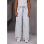 Oksit Puertas Erkek Yüksek Bel Balon Baggy Fit Bol Kesim Kot Pantolon - Beyaz