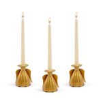 OKSQW Altın Şamdan Tutucu Seti Melek Mumluk 3 adet/Set Metal Konik Mumlar Vintage Modern Dekoratif Orta Parça Masa Ev Dekorasyonu, Düğün, Yemek, Parti, Mantel Yeni Eve Taşınma Hediyesi