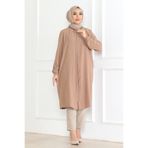 OKTAYUSTA COLLECTİON Kadın Tessettür Giyim Araboy Sade Aerobin Günlük Kahve Kap&ferace