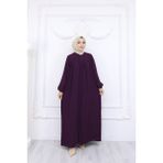Oktayusta Collection Robalı Mevlana Kesim Günlük Ferace Haki - Mürdüm - 1