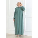 Oktayusta Collection Robalı Mevlana Kesim Günlük Ferace Haki - Su Yeşili - 1