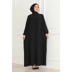 Oktayusta Collection Robalı Mevlana Kesim Günlük Ferace Siyah - 00100 Siyah - 2