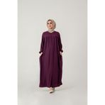 OKTAYUSTA COLLECTİON Robalı Mevlana Kesim Günlük Mürdüm Ferace