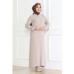 OKTAYUSTA COLLECTİON Sade Günlük Tam Boy Gizli Patlı Ferace