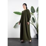 Oktayusta Collection V Robalı Mevlana Kesim Tessettür Ferace Siyah - Haki - 1