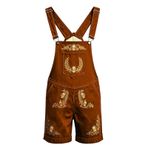 Oktoberfest deri pantolon, erkek çocuklar için, baskılı, askılı, ayarlanabilir, rahat, geleneksel kıyafet, Kahverengi, 4-5 Yaş