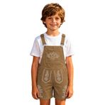 Oktoberfest erkek çocuk tulumu, baskılı, askılı tulum, geleneksel pantolon, rahat, Wiesn Outfit, Haki., 6-7 Yaş