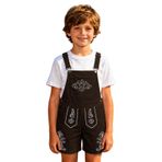 Oktoberfest erkek çocuk tulumu, baskılı, askılı tulum, geleneksel pantolon, rahat, Wiesn Outfit, Kahverengi, 6-7 Yaş