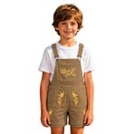 Oktoberfest Tulum Erkek Tulum Baskılı Askılı Hafif Geleneksel Pantolon Erkek Rahat Wiesn Kıyafet, Haki., 4-5 Yaş
