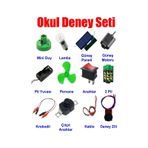 Okul Deney Seti Güneş Panelli Eğitici Elektrik Devresi Kiti