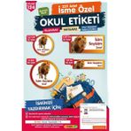 Okul Etiketi Aslan Temalı Sarı Kırmzı Kalem Defter Etiketi Özel Isim Yazılabilen Etiket Seti - Isim ETIKETI-T1046-OE124