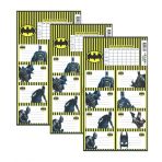 Okul Etiketi Erkek Batman 8 li 3 Yaprak Ders Programlı 1 Paket