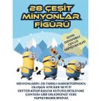 Okul Etiketi Figür Minyonlar Set Etiket - 28 Adet