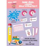Okul Etiketi Full Set 306 Labubu / Kalem Etiketi Isimli Kişiye Özel