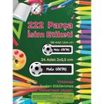 Okul Etiketi Kalem Defter Etiketi, Bjk Etiketi - 222 Adet Folyo Sticker - Renkli