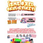 Okul Etiketi Kalem Defter Etiketi Özel Isim Yazılabilen Etiket Seti SET07