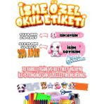 Okul Etiketi Kalem Defter Etiketi Özel Isim Yazılabilen Etiket Seti SET12