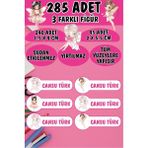 Okul Etiketi Kalem Defter Etiketi Sevimli Peri Kızları Özel Isimli Etiket 6 Figür - 285 Adet - Renkli - 1,5 x 4 ve 2 x 5,5 Cm