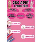 Okul Etiketi Kalem Defter Etiketi Tavşancık ve Ayıcık Özel Isimli Etiket 4 Figür - 285 Adet - Renkli - 1,5 x 4 ve 2 x 5,5 Cm
