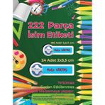Okul Etiketi Kalem Defter Etiketi, Ts Etiketi - 222 Adet Folyo Sticker - Renkli