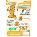 Okul Etiketi Kalem Defter Isimli Etiket Isim Yazılabilen Garfield - 190 Adet Özel Yeni Tasarım