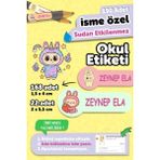 Okul Etiketi Kalem Defter Isimli Etiket Isim Yazılabilen Labubo - 190 Adet Kişiye Özel Tasarım Etiket - Karışık - Yok