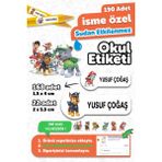Okul Etiketi Kalem Defter Isimli Etiket Isim Yazılabilen Paw Petrol - 190 Adet Özel Tasarım Etiket - Karışık - Yok