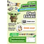 Okul Etiketi Kalem Defter Isimli Etiket Isim Yazılabilen Star Warss - 190 Adet Özel Tasarım Etiket - Karışık - Yok