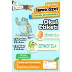 Okul Etiketi Kalem Defter Isimli Etiket Isim Yazılabilen Tatlı Canavarlar - 190 Adet Özel Tasarım - Karışık - Yok