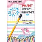 Okul Etiketi Kalem Etiketi Isimli Kişiye Özel Kedi 294 Adet