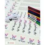 Okul Etiketi Sticker - okul etiketi kelebekli