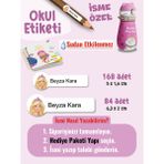 Okul Etiketi SUDAN ETKİLENMEZ, Kalem Defter Etiketi Barbi Temalı Özel Isim Yazılabilen Etiket - 252ADET - Çok Renkli