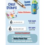 Okul Etiketi SUDAN ETKİLENMEZ, Kalem Defter Etiketi Betmen Temalı Özel Isim Yazılabilen Etiket - 252ADET - Çok Renkli