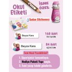 Okul Etiketi SUDAN ETKİLENMEZ, Kalem Defter Etiketi Karlar Prensesi Temalı Özel Isim Yazılabilen Etiket - 252ADET - Çok Renkli