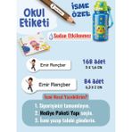 Okul Etiketi SUDAN ETKİLENMEZ, Kalem Defter Etiketi Paw Petro Temalı Özel Isim Yazılabilen Etiket - 252ADET - Çok Renkli