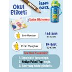 Okul Etiketi SUDAN ETKİLENMEZ, Kalem Defter Etiketi Pikach Temalı Özel Isim Yazılabilen Etiket - 252ADET - Çok Renkli