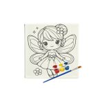 Okul Etkinliği- Tuval Boyama Seti. 20x20 Cm Uv Baskı 3 Akrilik Boya 1 Fırça (PERİ)