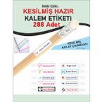 Okul Kalem Etiketi Kesilmiş Kalem Sticker Seti isme özel 288 Adet