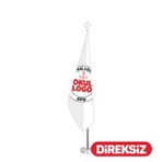 Okul Logolu Telalı Makam Bayrağı - Simsiz