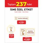 Okul Öğrenci Etiketi Kalem Defter Kitap Matara İsme Özel Etiket