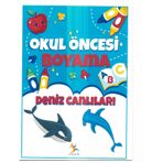 Okul Öncesi Deniz Canlıları Boyama Kitabı, Eğitici Aktivite Seti, 3-6 Yaş Arası