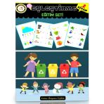Okul Oncesi Eşleştirme Eğitim Seti 2 Kitap Enine Boyuna Eğitim